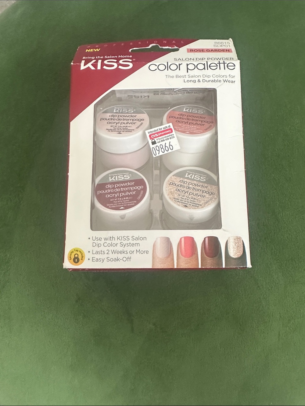 Kiss Color Palette Dip Powder Set - Pink, Nude, Rose, Champagne